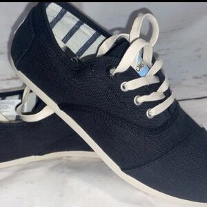 Toms Black and White Espadrilles